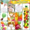 2 Set Pineapple Aloha Balloon Column Stand Kit (Yellow, Light Green, Rose Red, Orange, Green, Pastel Shades) 30 inches, 10 inches